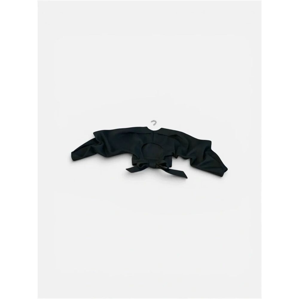 beaufille Black Cropped Crewneck Sweater